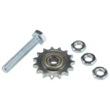 Resatec 15 Tooth Through Bore Sprocket KS3/8X10 06 B-1, Galvanised Steel, 9mm Bore, 45.81mm Pitch Diameter