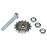 Resatec 15 Tooth Through Bore Sprocket KS3/8X10 06 B-1, Galvanised Steel, 9mm Bore, 45.81mm Pitch Diameter