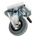 Zarges Fixed Castor Wheel, 200 kg Load Capacity, 100 mm Wheel Diameter, Solid Rubber Wheel 40741