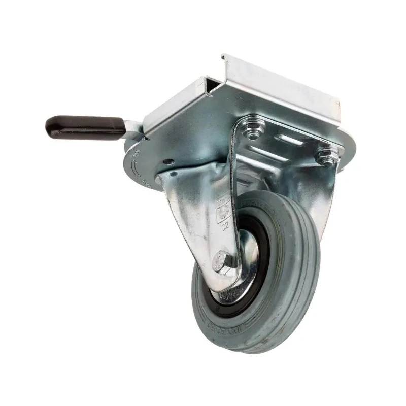 Zarges Fixed Castor Wheel, 200 kg Load Capacity, 100 mm Wheel Diameter, Solid Rubber Wheel 40741
