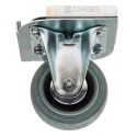 Zarges Fixed Castor Wheel, 200 kg Load Capacity, 100 mm Wheel Diameter, Solid Rubber Wheel 40741