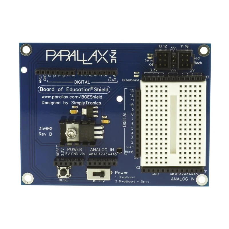 Parallax Inc Arduino Compatible BoE Robotics Shield V1.2 for Arduino 102x77.5mm 35000