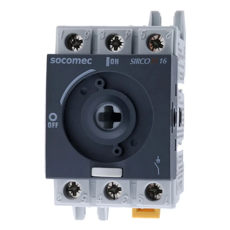 Socomec 3-Pole DIN Rail Isolator Switch IP20 16A 7.5 kW 