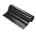 COBA Europe Black Anti-Slip Natural Rubber Mat Solid Finish 10 m x 900 mm x 3 mm RR010010W