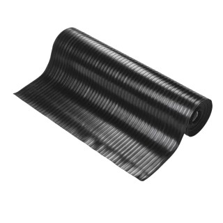 COBA Europe Black Anti-Slip Natural Rubber Mat Solid Finish 10 m x 900 mm x 3 mm RR010010W