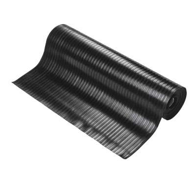 COBA Europe Black Anti-Slip Natural Rubber Mat Solid Finish 10 m x 900 mm x 3 mm RR010010W