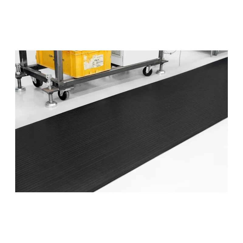COBA Europe Black Anti-Slip Natural Rubber Mat Solid Finish 10 m x 900 mm x 3 mm RR010010W