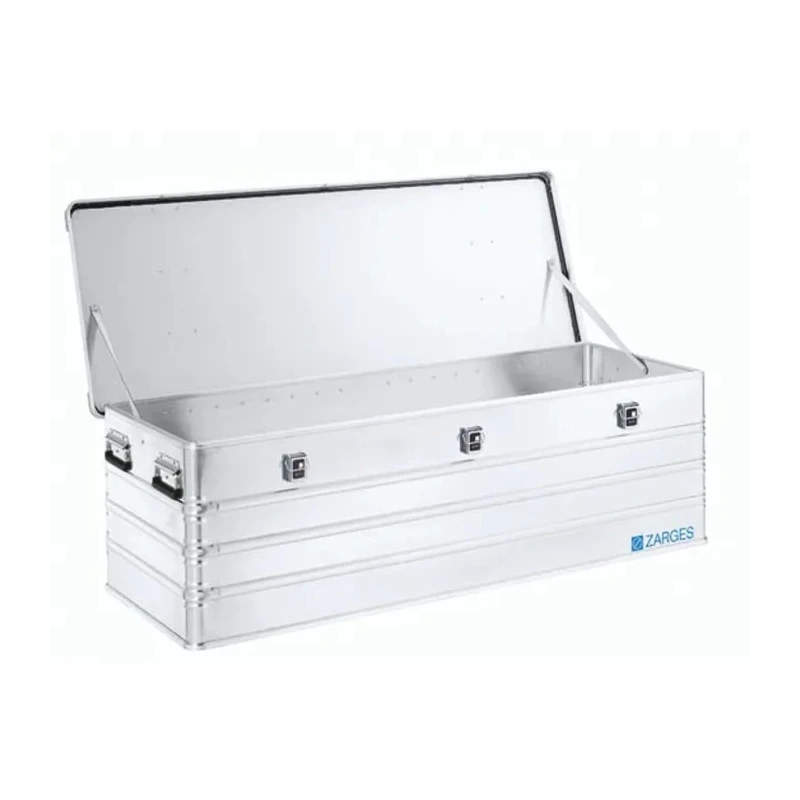 Zarges K 470 Aluminium Metal Waterproof Watertight Transit Case with Dividers Lockable Silver 40875
