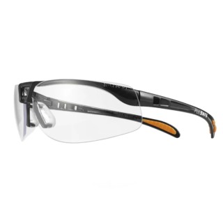 North Safety Glasses Anti-Scratch Clear Metallic Black Polycarbonate Lens Plastic 1015364HS