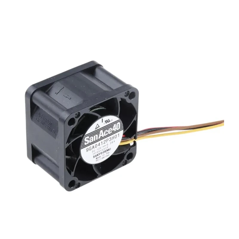 Sanyo Denki San Ace 9GA Series Axial Fan 12V DC 3.36W 280mA 40x40x28mm 14500 RPM 32.4 m³/h 9GA0412P3H01
