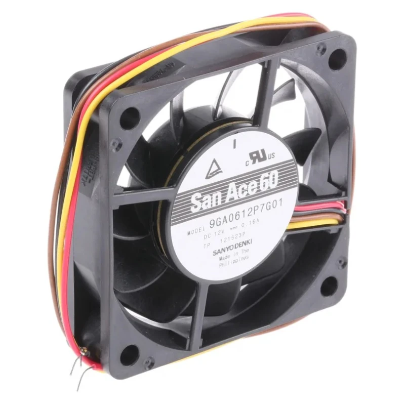 Sanyo Denki San Ace 9GA Series Axial Fan 12V DC 1.92W 160mA 41m³/h 60x60x15mm 9GA0612P7G01