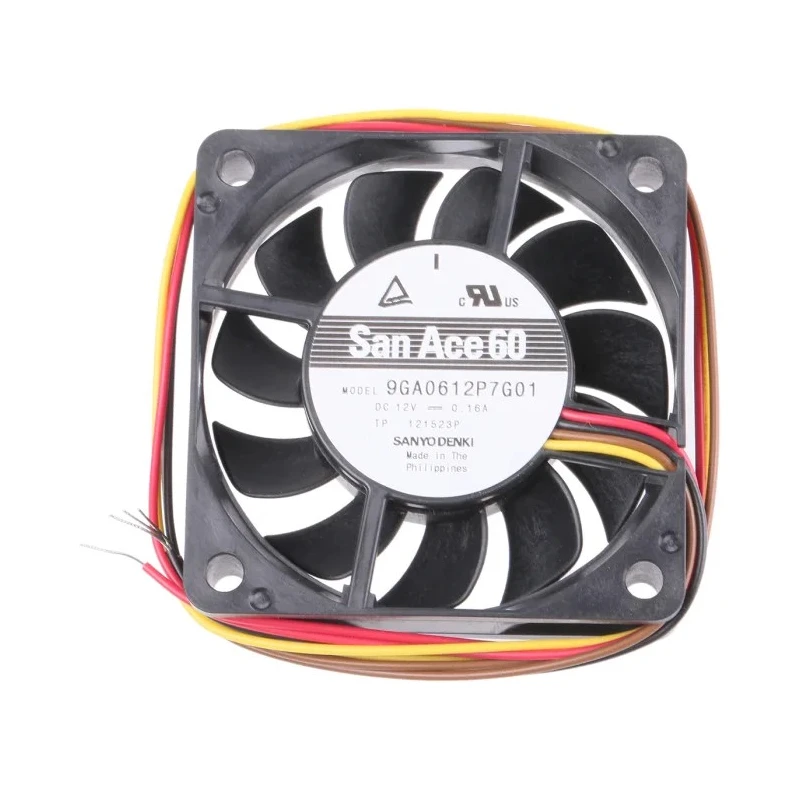 Sanyo Denki San Ace 9GA Series Axial Fan 12V DC 1.92W 160mA 41m³/h 60x60x15mm 9GA0612P7G01