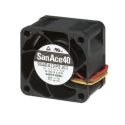 Sanyo Denki San Ace 9GA Series Axial Fan, 12V DC, 33 m³/h Air Flow, 5.88 W Power, 490 mA Max Current, 40x40x28 9GA0412P3J01