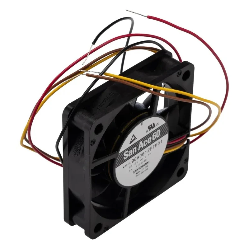 Sanyo Denki San Ace 9GA Series Axial Fan, 12V DC, 1.2 W Power, 9 m³/h Air Flow, 60x60x15 mm Frame 9GA0612P7H01