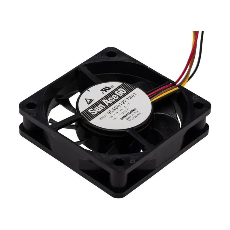Sanyo Denki San Ace 9GA Series Axial Fan, 12V DC, 1.2 W Power, 9 m³/h Air Flow, 60x60x15 mm Frame 9GA0612P7H01