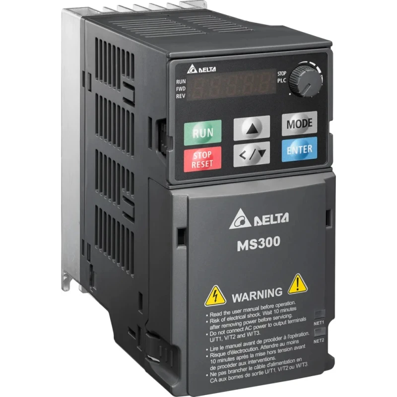Delta Electronics Inverter Drive VFD4A8MS21AFSAA, 750 W, 1 Phase, VFD-MS Series, 230 V, 4.8 A