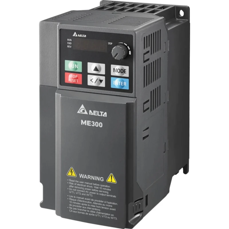Delta Electronics Inverter Drive 2.2 kW 3 Phase Variable Frequency DIN Rail Mount VFD5A5ME43AFSAA