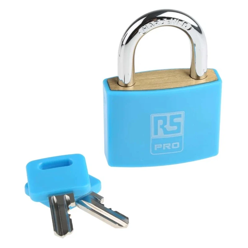 RS PRO Key Brass Padlock 6 mm Shackle, 43mm Body 781-6001