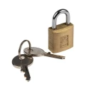 RS PRO Key Brass Padlock, 4 mm Shackle Diameter, 12 mm Shackle Length, 2 mm Brass Body 781-5994