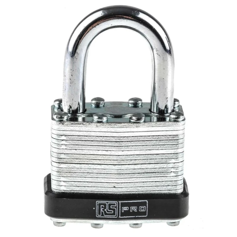RS PRO Key Steel Padlock, 7 mm Shackle Diameter, 25 mm Shackle Length, 4 mm Body Width 781-6017