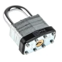 RS PRO Key Steel Padlock, 7 mm Shackle Diameter, 25 mm Shackle Length, 4 mm Body Width 781-6017