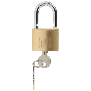 RS PRO Key Brass Padlock, 6 mm Shackle Diameter, 40 mm Body Width, Corrosion Resistant 781-5991