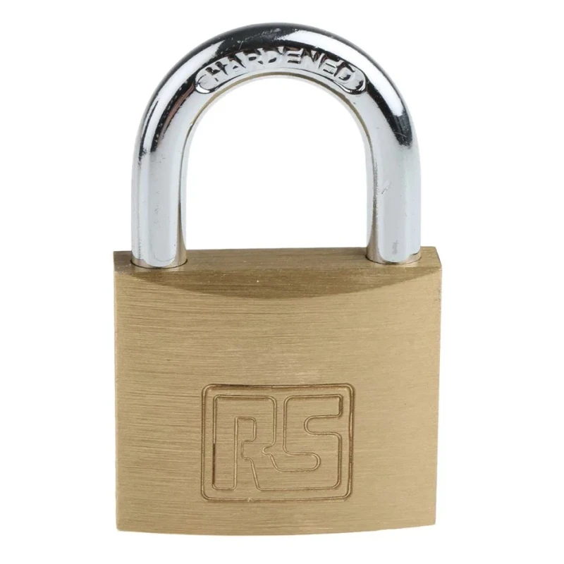 RS PRO Key Brass Padlock, 6 mm Shackle Diameter, 40 mm Body Width, Corrosion Resistant 781-5991