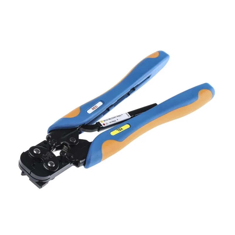 TE Connectivity CERTI-CRIMP Premium Grade Double Action Hand Crimp Tool for PIDG Terminals, PIDG Splices, Plasti-Grip 47386