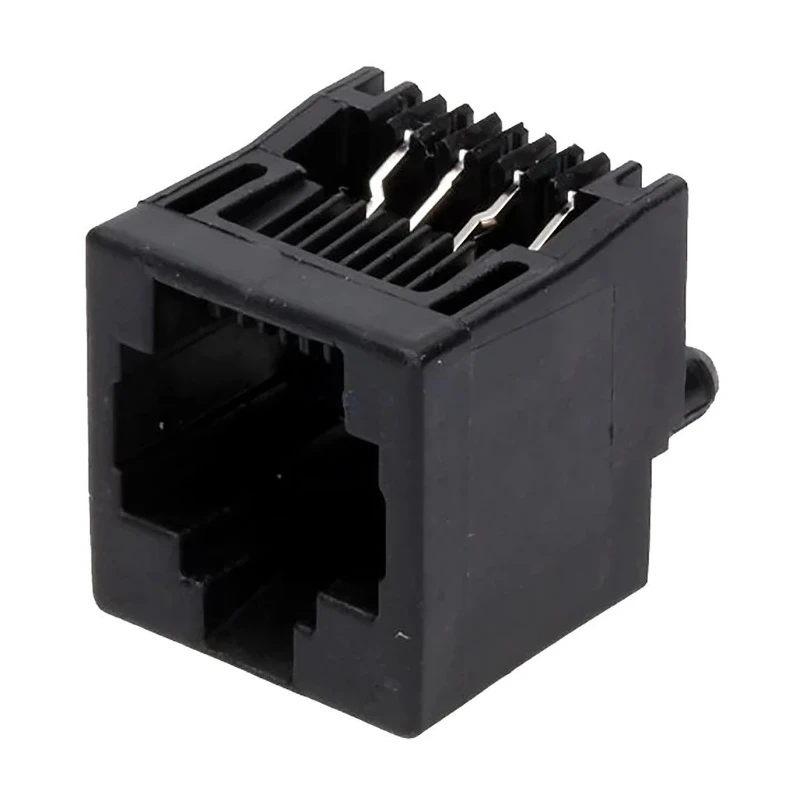 TE Connectivity 5556416 Series RJ45 Socket Female, Through Hole Mount, Cat3 Unshielded Straight 1 Port RJ45