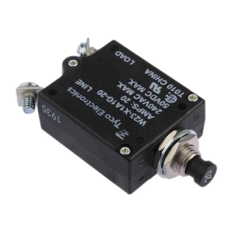 TE Connectivity Thermal Circuit Breaker 20A Current Rating 1-Pole Direct Mount W23-X1A1G-20