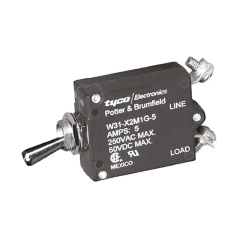 TE Connectivity Thermal Circuit Breaker 0.5 to 50 A Current Range 5A Rating 1-Pole Direct Mount W31-X2M1G-5