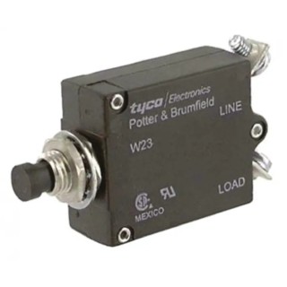 TE Connectivity Thermal Circuit Breaker 0.5 to 50 A Range 7.5A Current Rating 1-Pole Direct Mount W23-X1A1G-7.50