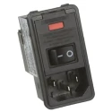 TE Connectivity IEC Filter Snap-in Male 2 Pole 1 Fuse 10A 250V AC PS0S0SSXA