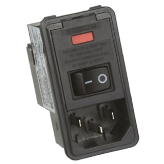 TE Connectivity IEC Filter Snap-in Male 2 Pole 1 Fuse 10A 250V AC PS0S0SSXA