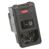 TE Connectivity IEC Filter Snap-in Male 2 Pole 1 Fuse 10A 250V AC PS0S0SSXA