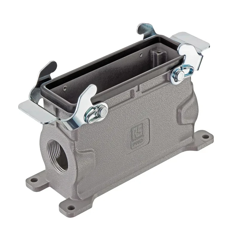 RS PRO Heavy Duty Power Connector Housing Surface Mount Die Cast Aluminium IP65 2 Lever M32x2 Thread 171-5719