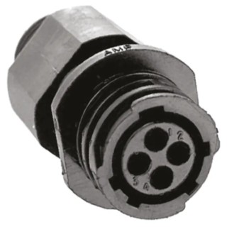 TE Connectivity Industrial Circular Connector, 4 Contacts, In-Line Mount, Socket, Male, IP65, Nylon Housing, 600V 788155-2