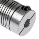 Huco Precision Aluminium Clamp Flexible Coupler 15.9 mm OD, 25.4 mm Length, 20 mm Bore, 6 Beam, 3.4 Nm Torque 707.16.2020