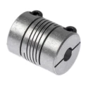 Huco 16 mm Outside Diameter 5 mm Bore Clamp Style Aluminium Flexible Coupler 20.3 mm Length 725.16.2020