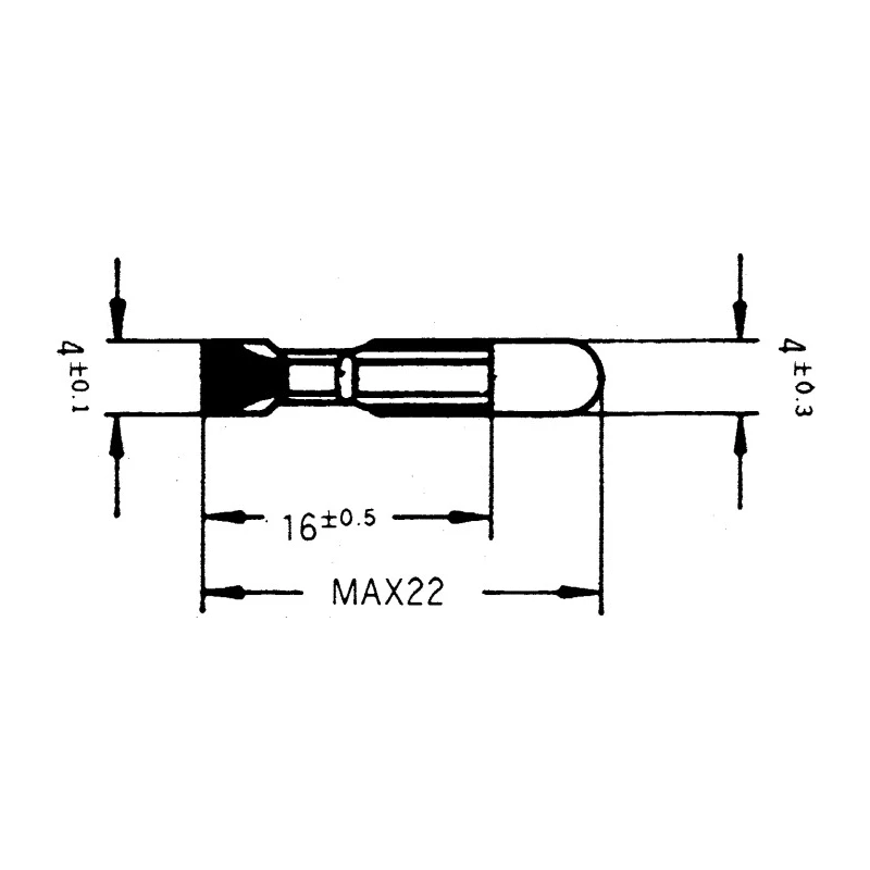 Orbitec Indicator Light Clear Lens 4mm Diameter, 22mm Length T42-24020