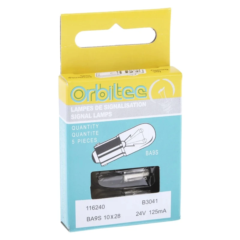 Orbitec BA9S Clear Indicator Light 24V 125mA 1000h 