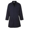 RS PRO Navy Men's Reusable Lab Coat Size S with 3 Pockets and Stud Closure 171-6843