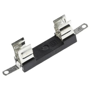 Bulgin 6.3A Base Mount Fuse Holder, 1P-Pole for 5 x 20 mm Fuse, Nylon Body, 250V ac FX0267