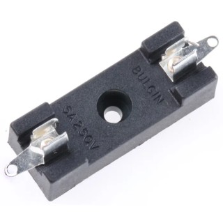Bulgin 5A Base Mount Fuse Holder, 1P-Pole for 6.3 x 32 mm, 250V ac FX0327