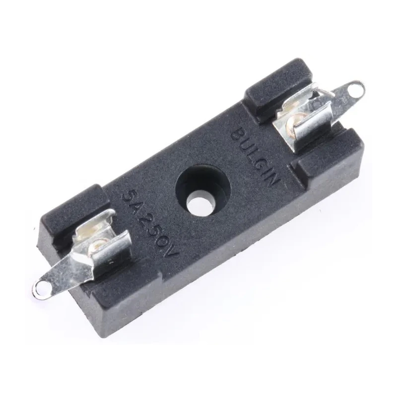Bulgin 5A Base Mount Fuse Holder, 1P-Pole for 6.3 x 32 mm, 250V ac FX0327