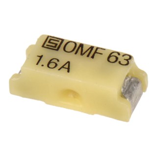 Schurter Non-Resettable Fuse 1.6A, 63 V AC/DC Fast Acting Thermoplastic Body OMF 63 Series 3402.0011.11