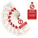 Martindale Lockout Tag Pack of 10 with 'Do Not Operate, Electrician Working, Equipment Locked Off' Warning Messages TAG4