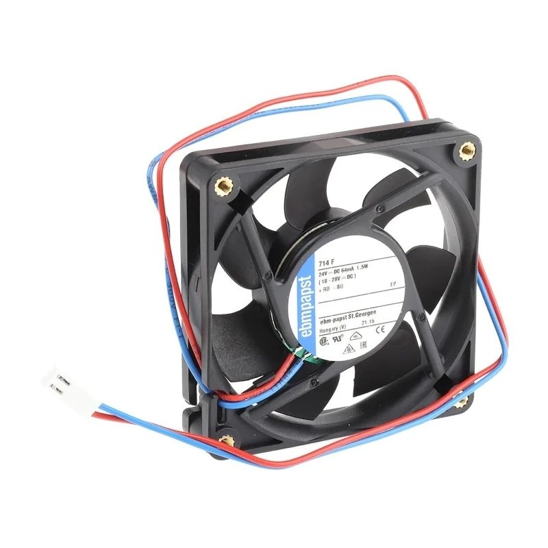 ebm-papst 700 F Series Axial Fan 24V DC 1.5W 44 m³/h 70mm IP20 