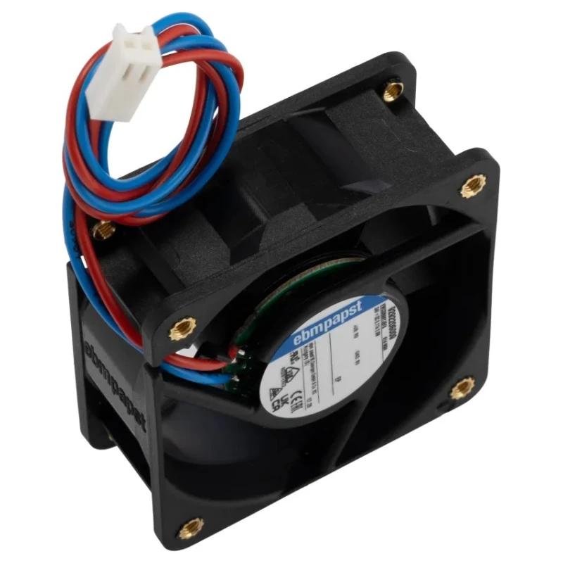 ebm-papst 600 N Series Compact 24V DC Axial Fan, 46 m³/h Air Flow, 2.6 W Power, IP20 Rating, 60 mm Frame 