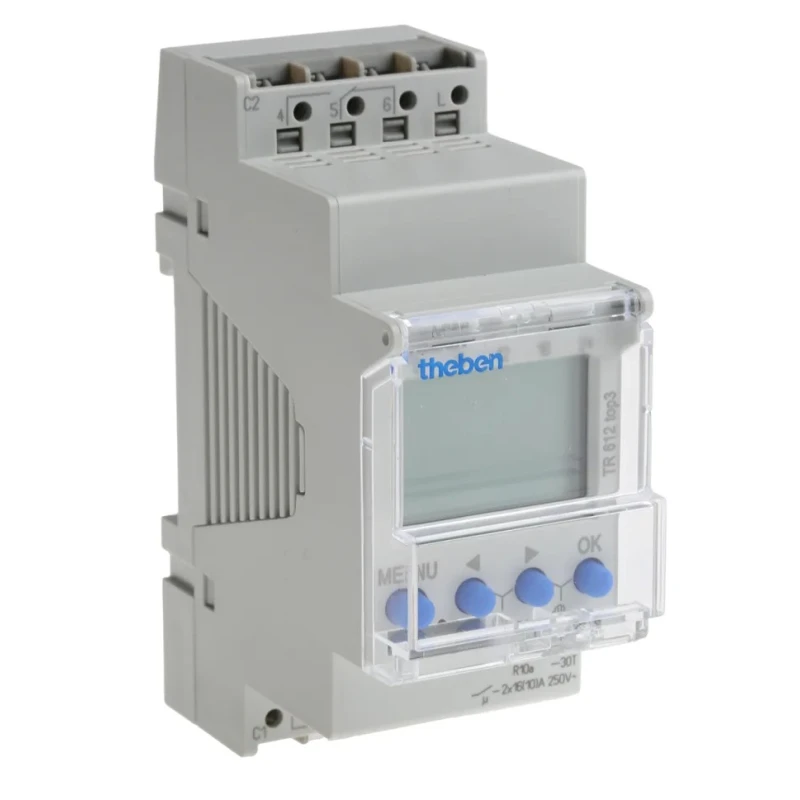Theben Digital TOP3 DIN Rail Time Switch 2-Channel 230V AC 